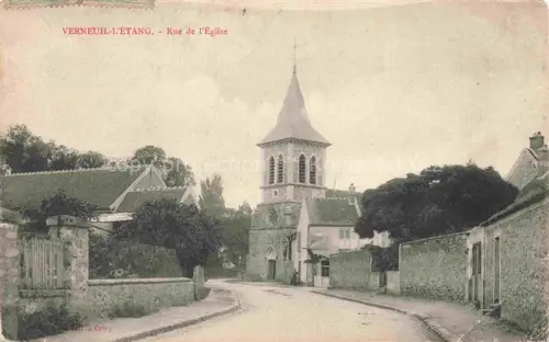 AK / Ansichtskarte Verneuil-l Etang MELUN 77 Seine-et-Marne Rue de l'Eglise