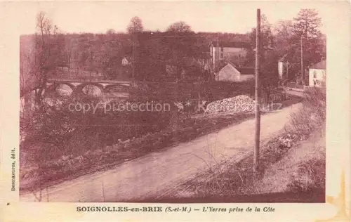 AK / Ansichtskarte Soignolles-en-Brie MELUN 77 Seine-et-Marne L'Yerres prise de la côté