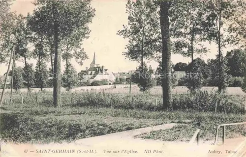 AK / Ansichtskarte Saint-Germain-Laxis MELUN 77 Seine-et-Marne Vue sur l'église