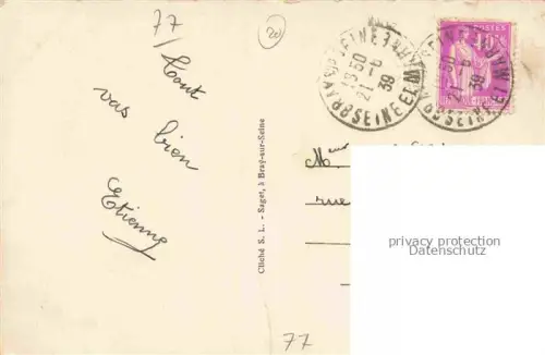 AK / Ansichtskarte Bray-sur-Seine PROVINS 77 Seine-et-Marne Les bords de la Seine vue d'ensemble de la baignade