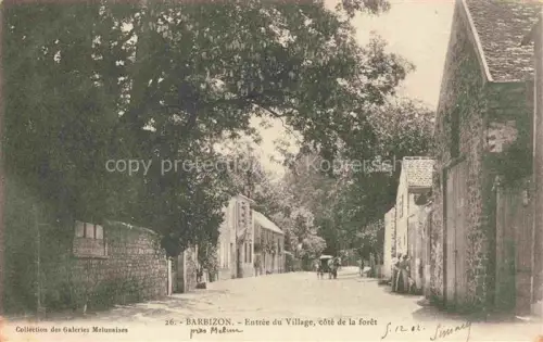 AK / Ansichtskarte Barbizon Fontainebleau 77 Seine et Marne Entrée du village côté de la forêt