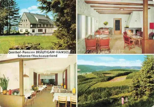 AK / Ansichtskarte Schanze Sauerland Schmallenberg NRW Gasthaus Pension Braeutigam Hanses