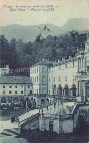 AK / Ansichtskarte Oropa Biella Piemonte IT La maestosa sealinata dell' luvara nello sfondo Monte Muerone