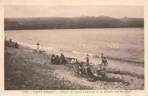AK / Ansichtskarte Saint-Brieuc Saint-Brieux 22 Cotes-d Armor Plage de Saint-Laurent et la Pointe du Roselier