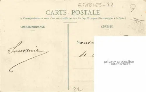 AK / Ansichtskarte Etables-sur-Mer Saint-Brieuc 22 Cotes-d Armor Calvaire de la Rue Loy entre Etables et St. Quay