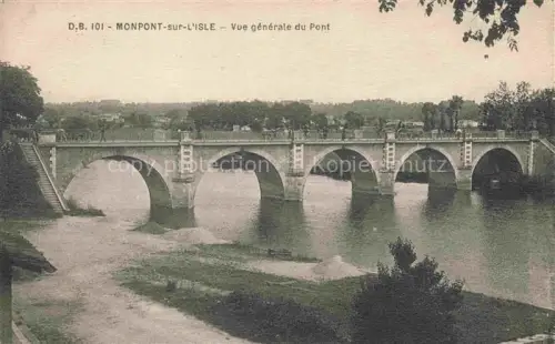 AK / Ansichtskarte Monpont sur l Isle Vue générale du pont
