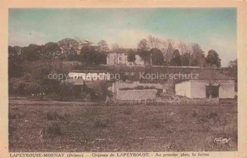 AK / Ansichtskarte Lapeyrouse-Mornay VALENCE 26 Drome Château au premier plan la ferme