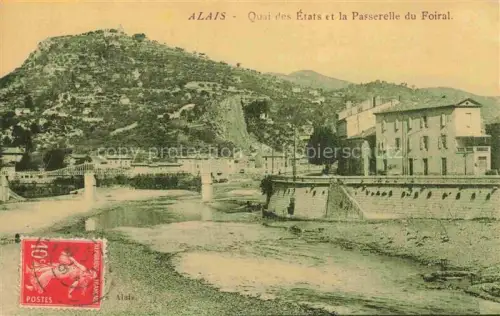AK / Ansichtskarte Alais Ales 30 Gard Quai des états et la passerelle du Foiral