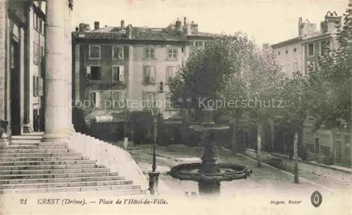 AK / Ansichtskarte Crest DIE 26 Drome Place de l'Hôtel de Ville Fontaine