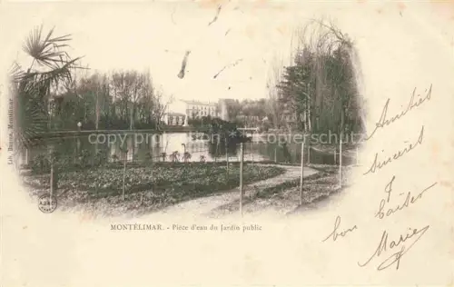 AK / Ansichtskarte MONTELIMAR  Nyons 26 Drome Piece d'eau du jardin public