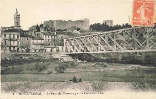 AK / Ansichtskarte MONTELIMAR  Nyons 26 Drome Pont du tramway et le château