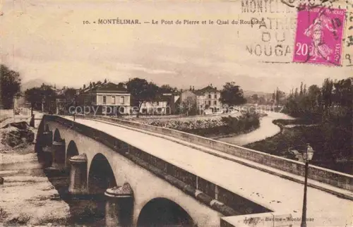 AK / Ansichtskarte MONTELIMAR  Nyons 26 Drome Pont de pierre et le Quai du Roubidon