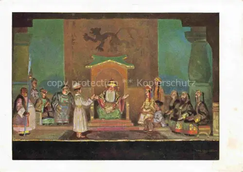 AK / Ansichtskarte MueNCHEN  Bayern Marionettenbuehne Muenchen Szene aus Fr v Schillers Turandot