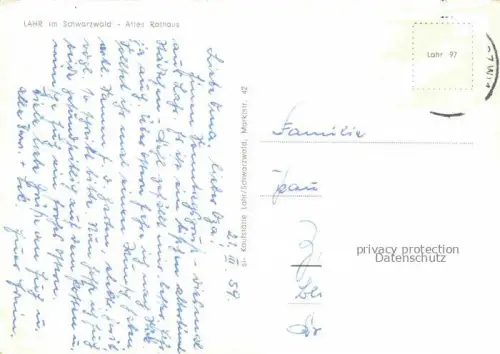 AK / Ansichtskarte LAHR Baden Altes Rathaus