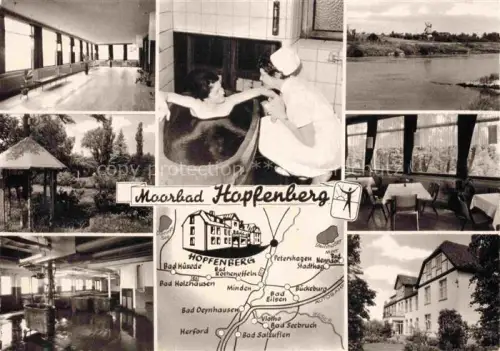 AK / Ansichtskarte Petershagen Weser Moorbad Hopfenberg Gaststaette Teilansichten 