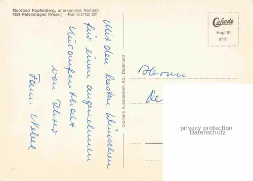 AK / Ansichtskarte Petershagen Weser Moorbad Hofpenberg Badeanwendungen
