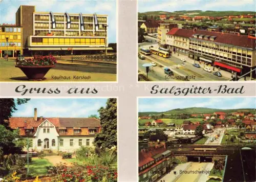 AK / Ansichtskarte SALZGITTER Bad Karstadt Kaufhaus Schuetzenplatz Kurpark Braunwschweiger Strasse