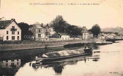 AK / Ansichtskarte La Ferte-sous-Jouarre Meaux 77 Seine-et-Marne La Marne et le Quai de la Marine