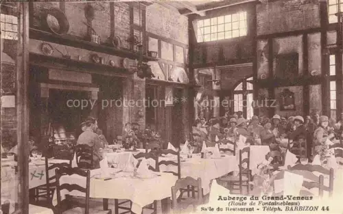 AK / Ansichtskarte Barbizon Fontainebleau 77 Seine et Marne Auberge du Grand Veneuer Salle du Restaurant