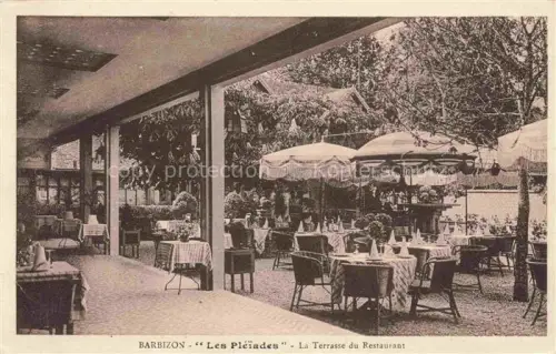 AK / Ansichtskarte Barbizon Fontainebleau 77 Seine et Marne Les Pléaides Terrasse du Restaurant