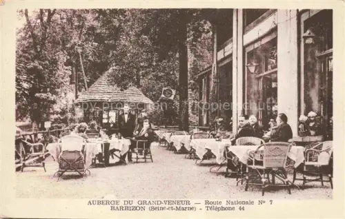 AK / Ansichtskarte Barbizon Fontainebleau 77 Seine et Marne Auberge du Grand-Veneur Terrasse