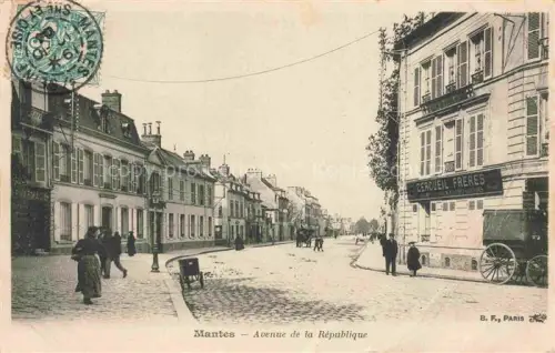 AK / Ansichtskarte MANTES-SUR-SEINE Mantes-la-Jolie 78 Yvelines Avenue de la République