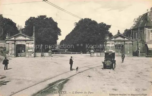 AK / Ansichtskarte Maisons-Laffitte Saint-Germain-en-Laye 78 Yvelines Entrée du parc Automobile