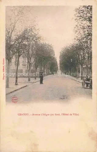 AK / Ansichtskarte Chatou Saint-Germain-en-Laye 78 Yvelines Avenue d'Aligre au fond l'Hôtel de Ville