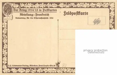 AK / Ansichtskarte Flamicourt Peronne 80 Somme Blick zur Kirche Serie Der Krieg 1914/15 in Postkarten Ostpreussenhilfe Feldpost