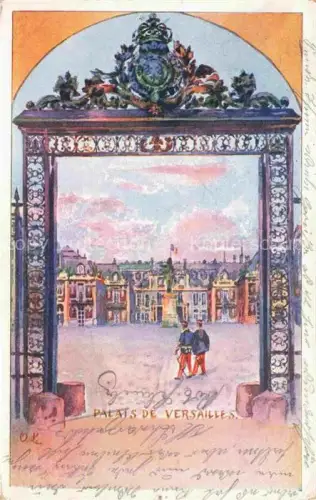 AK / Ansichtskarte VERSAILLES 78 Le Palais Dessin Kuenstlerkarte