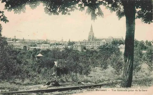 AK / Ansichtskarte Saint-Maixent-l Ecole Vue générale prise de la gare