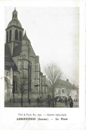 AK / Ansichtskarte Arbonnieres Harbonnieres Montdidier 80 Somme La Place Eglise