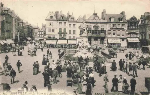 AK / Ansichtskarte ABBEVILLE 80 Somme Place de l'Admiral Courbet