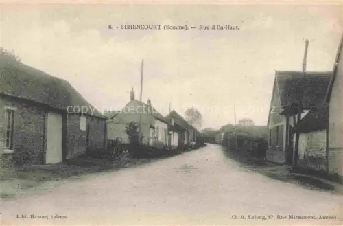 AK / Ansichtskarte Behencourt AMIENS 80 Somme Rue d'En-Haut