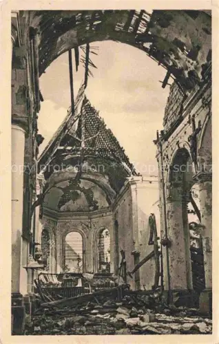 AK / Ansichtskarte Fay PERONNE 80 Somme Kirche nach der Beschiessung der Franzosen Ruines Grande Guerre Truemmer 1. Weltkrieg Feldpost