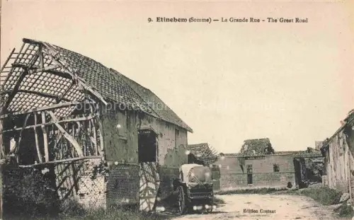AK / Ansichtskarte Etinehem PERONNE 80 Somme Grande Rue détruite Ruines Grande Guerre Truemmer 1. Weltkrieg
