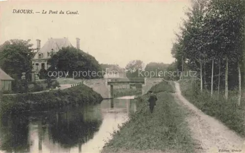 AK / Ansichtskarte Daours AMIENS 80 Somme Le pont du canal Feldpost