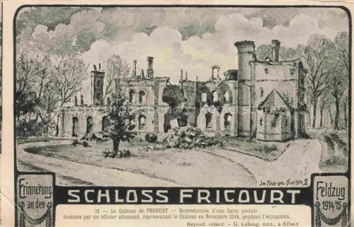 AK / Ansichtskarte Fricourt Peronne 80 Somme Schloss Château Kuenstlerkarte
