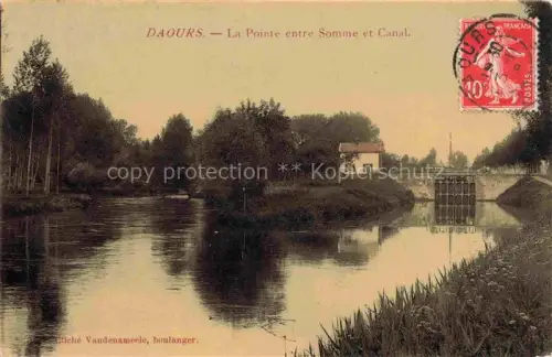 AK / Ansichtskarte Daours AMIENS 80 Somme La pointe entre la Somme et le canal