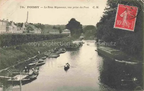 AK / Ansichtskarte Poissy Saint-Germain-en-Laye 78 Yvelines Le Bras Migneaux vue prise du pont
