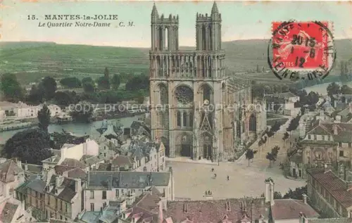 AK / Ansichtskarte MANTES-LA-JOLIE Mantes-sur-Seine 78 Yvelines Le Quartier Notre-Dame Collégiale Eglise