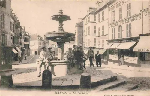 AK / Ansichtskarte MANTES-LA-JOLIE Mantes-sur-Seine 78 Yvelines La fontaine