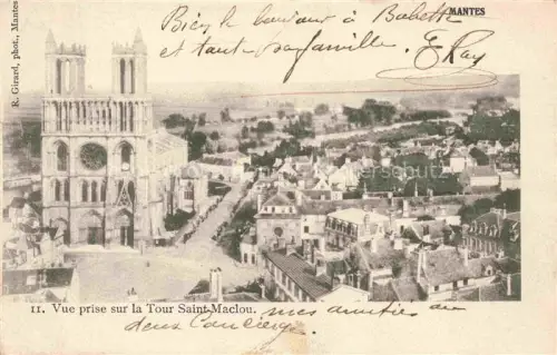 AK / Ansichtskarte MANTES-LA-JOLIE Mantes-sur-Seine 78 Yvelines Vue prise sur la Tour Saint-Maclou
