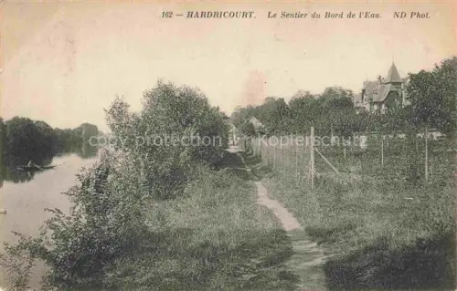AK / Ansichtskarte Hardricourt Mantes-la-Jolie 78 Yvelines Le sentier du bord de l'eau