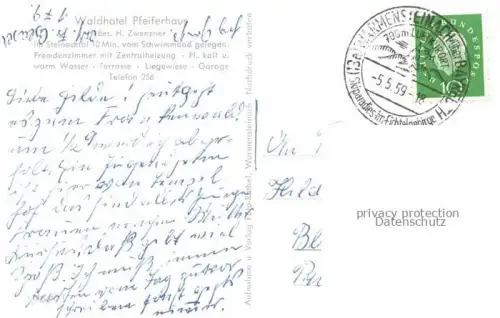 AK / Ansichtskarte Warmensteinach Waldhotel Pfeiferhaus