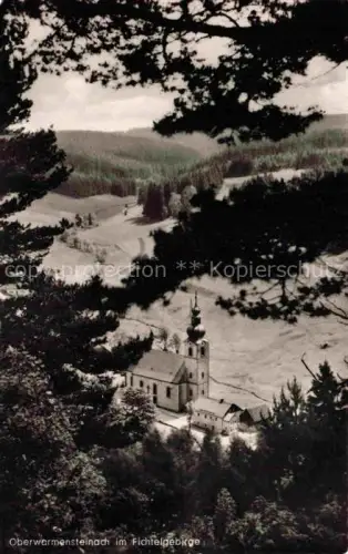 AK / Ansichtskarte Oberwarmensteinach Fichtelgebirge Bayern Kirche Panorama