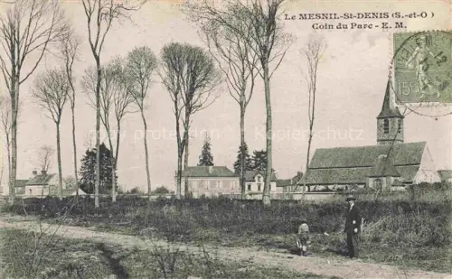 AK / Ansichtskarte Le Mesnil-Saint-Denis Rambouillet 78 Yvelines Un coin du parc et l'église