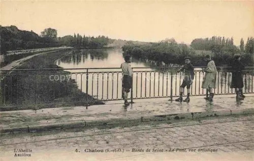 AK / Ansichtskarte Chatou Saint-Germain-en-Laye 78 Yvelines Bords de Seine le pont vue artistique