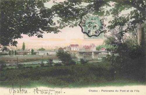 AK / Ansichtskarte Chatou Saint-Germain-en-Laye 78 Yvelines Panorama du pont et de l'île la Seine