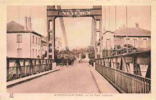 AK / Ansichtskarte Mirepoix-sur-Tarn Toulouse 31 Haute-Garonne Le Pont suspendu Bruecke 